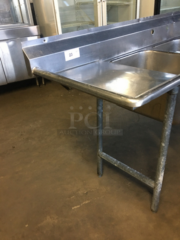 SWEET! Stainless Steel Commercial 3 Bay Sink With Dual Drain Boards! On Legs! - Image 2 of 6