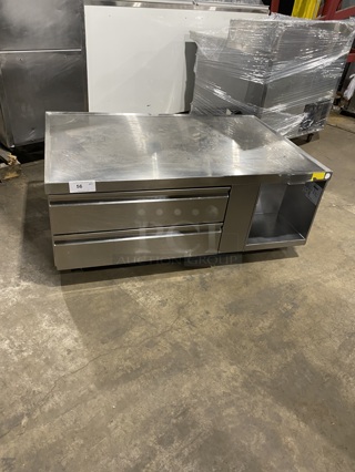 DELFIELD All Stainless Steel Commercial Refrigerated 2 Drawer Chef Base! On Casters! Model 17C52P Serial 1905150001649 115V/60Hz/1 Phase 
