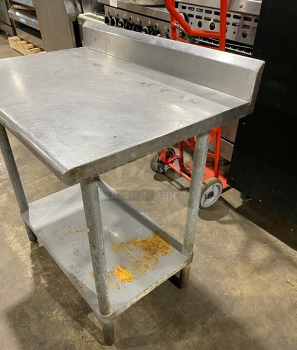 All Stainless Steel Prep/Work Table With Back Splash!  - Image 2 of 4