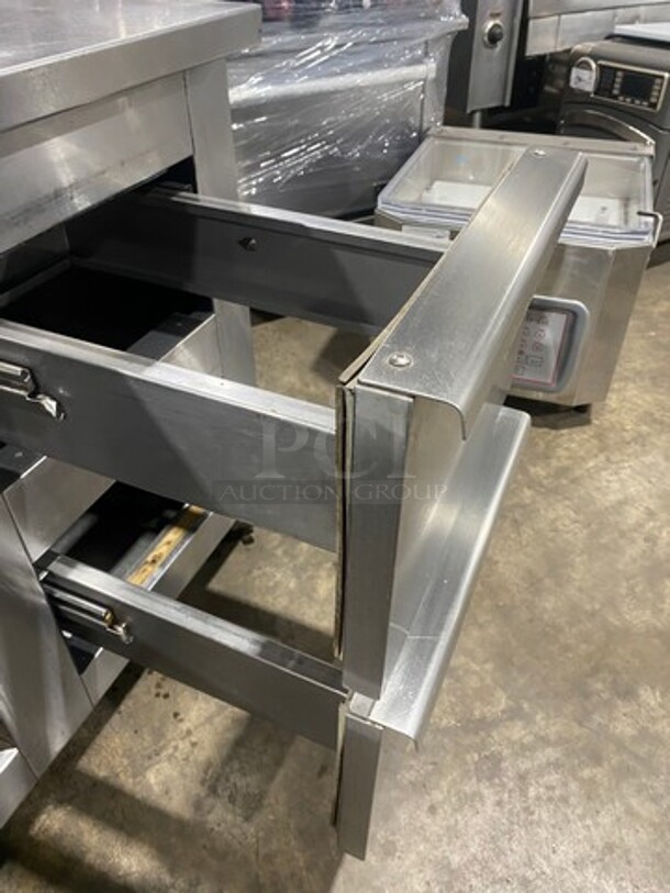 2010 Marsal Commercial Refrigerated Pizza Prep Table! With Single Door Storage Space! With 2 Drawers Underneath! All Stainless Steel! On Casters! Model: BM64 SN: 1319 115V 60Hz 1 Phase - Image 6 of 10