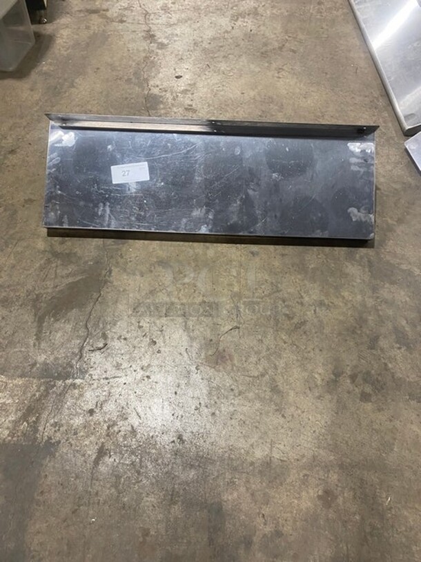 All Stainless Steel! Wall Mounted Commercial Shelf With Backsplash! - Image 1 of 4