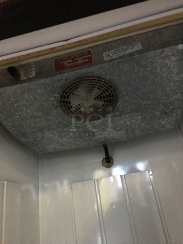 Commercial Single Door Indoor Bagged Ice Merchandiser! Wooden Pattern! With View Through Door! - Image 6 of 8