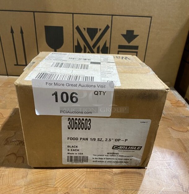 NEW IN BOX! Carlisle Black Poly Food Pans!  - Image 1 of 10