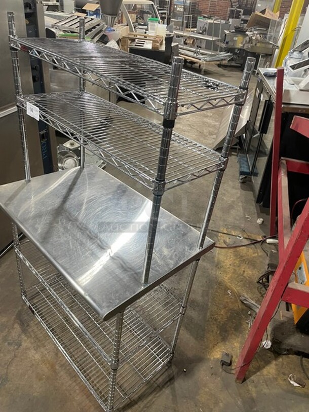 Eagle Commercial Work/Prep Table! With Overhead And Underneath Storage Racks! All Stainless Steel! On Legs! - Image 2 of 6