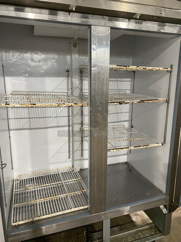 Saturn Commercial Stainless Steel 2 Door Reach In Freezer! With Poly Coated Racks! On Casters! 115V 1 Phase! Model: P49F SN: 473094! - Image 5 of 8
