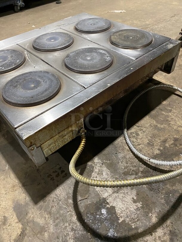 WOW! Late Model! Barely Used Imperial Electric Hotplate With 6 Burners Sealed Round Plates! Working When Removed! 208V - Image 4 of 9