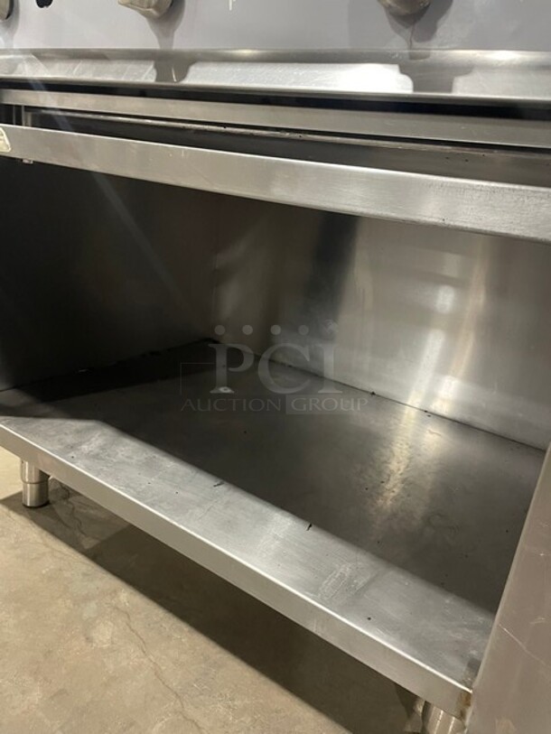 NICE! CPG Commercial Natural Gas Powered Char Broiler! With All Stainless Steel Storage Cabinet Underneath! On legs!  - Image 8 of 10