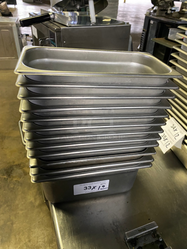 Browne Steam Table/ Prep Table Pans! All Stainless Steel! 12x Your Bid!