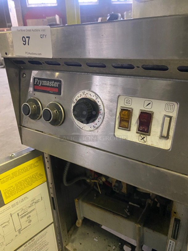 Frymaster Commercial Electric Powered 3 Bay Deep Fat Fryer! With Oil Filter System! With Fryer Covers! All Stainless Steel! On Casters! SN: 0012GI0054 110/120V 60HZ 1 Phase - Image 12 of 12