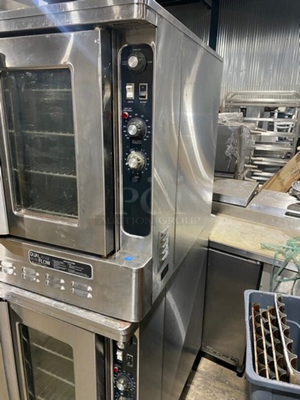 Blodgett Dual Flow Bakery Depth Commercial Natural Gas Powered Double Deck Convection Oven! With View Through Doors! Metal Oven Racks! All Stainless Steel! On Casters! Working When Removed! 2x Your Bid Makes One Unit! - Image 2 of 12