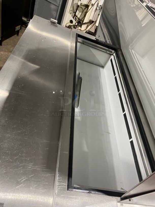 Ikon Stainless Steel Commercial Mega Top Sandwich Salad Prep Table! on Commercial Casters! MODEL KSP48 SN: KSP489064901 115V 1PH - Image 8 of 9