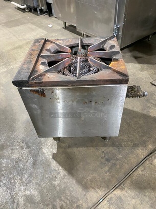 Royal Commercial Gas Powered Single Burner Stock Pot Range! Stainless Steel! On Legs! - Image 3 of 7