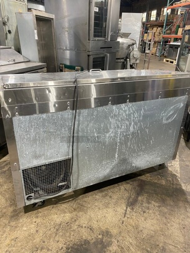 Continental Commercial Refrigerated Pizza Prep Table! With 2 Door And 2 Drawer Storage Space Underneath! All Stainless Steel! On Casters! Model: CPA60 SN: 15161713 115V 60HZ 1 Phase - Image 3 of 8