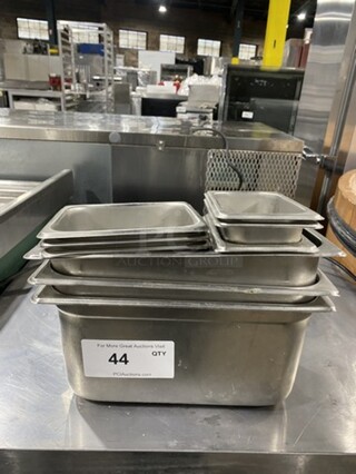 ALL ONE MONEY! Assorted Size Commercial Steam Table/ Prep Table Food Pans! All Stainless Steel!