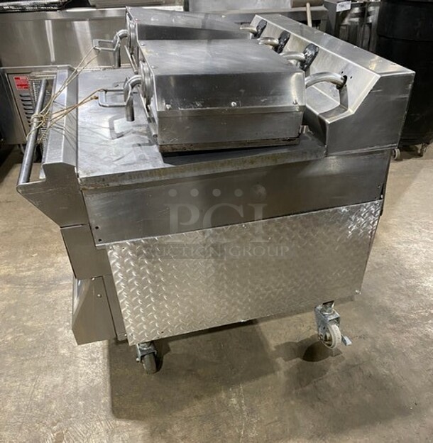 COOL! Garland Commercial All Stainless Steel Gas Powered Planten 2-Sided Grill! On Commercial Casters! - Image 4 of 11
