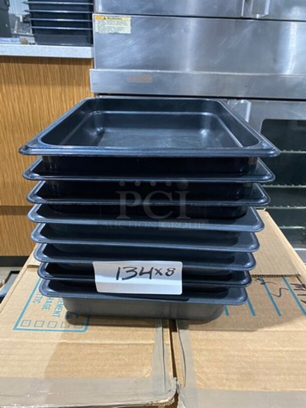 Cambro Black Poly 1/2x2.5" Food Containers! 8x Your Bid! - Image 1 of 9