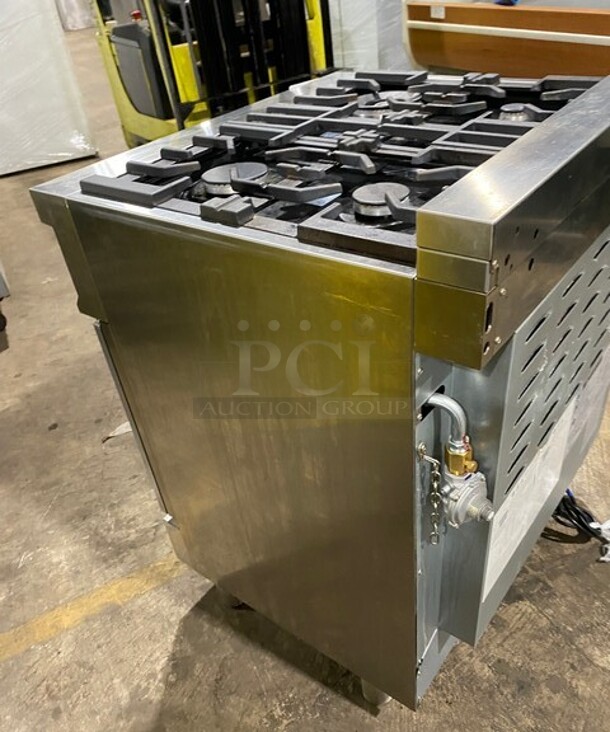 2020 Zline Commercial Gas Powered 4 Burner Stove! With Oven Underneath! Stainless Steel! On Legs! MODEL RG30 SN:V20071176060 - Image 4 of 10
