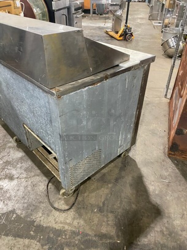 2017 Cool Tech Commercial Refrigerated Sandwich Prep Table! With Commercial Cutting Board! With 3 Door Underneath Storage Space! All Stainless Steel! On Casters! Model: CMPH72BM SN: 33317 120V - Image 4 of 9