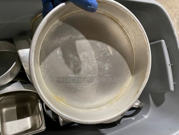 Lot Of Commercial Stainless Steel Round Pans & Mixed Size Drop Ins! All One Bid!  - Image 3 of 6