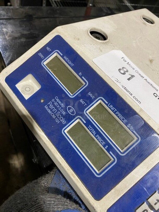 Penn Scale Commercial Countertop Food Portioning/ Pricing Scale! 30 Pound Capacity! Model: CM101 SN: 09160112 120V - Image 7 of 7