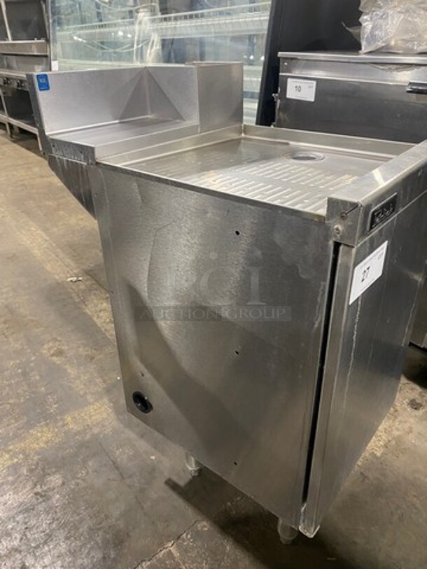 Perlick Under The Counter Drainboard! With Back Splash! With Storage Space Underneath! All Stainless Steel! On Legs! - Image 2 of 9