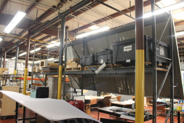 ALL ONE MONEY! Lot of Gray Metal Pallet Racking. Does Not Include Contents. BUYER MUST REMOVE. - Image 1 of 5