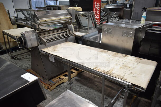 Seewer Rondo SMK 64 Metal Commercial Floor Style Reversible Dough Sheeter. 240 Volts, 1 Phase.  - Image 1 of 8