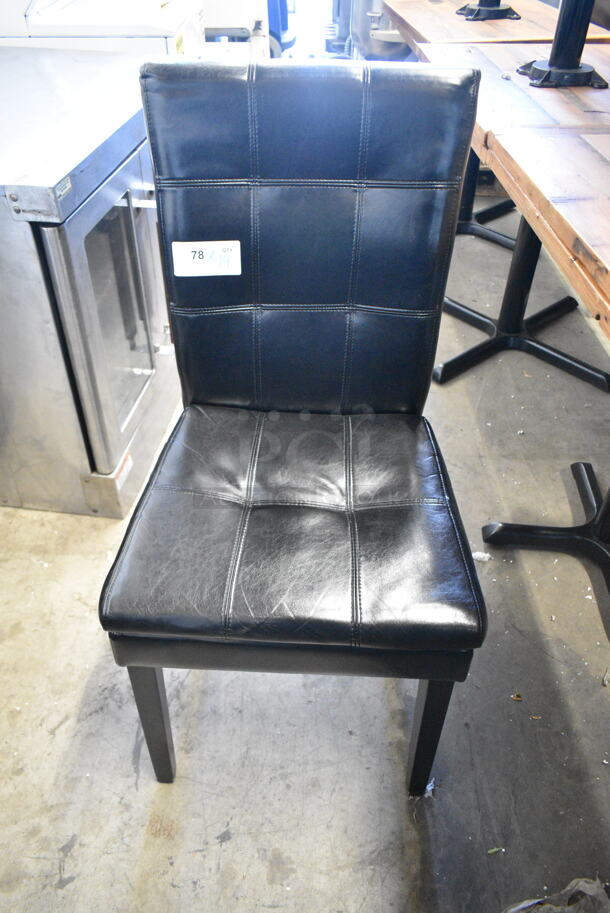 19 Various Black Faux Leather Dining Chair. 19 Times Your Bid!  - Image 1 of 6