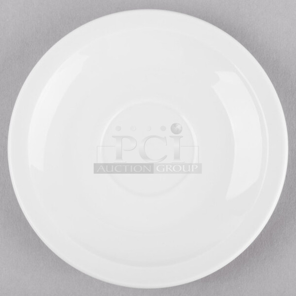 4 Boxes of 36 BRAND NEW! Libbey 840-245-107 Porcelana 4 3/4" Bright White Porcelain AD Saucer. 4 Times Your Bid! - Image 1 of 6
