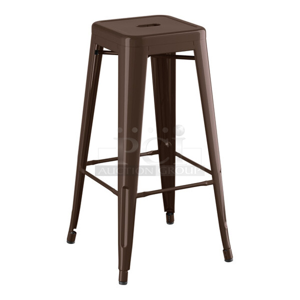 6 BRAND NEW SCRATCH AND DENT! Lancaster Table & Seating Alloy Series Copper Outdoor Backless Barstool. 6 Times Your Bid! - Image 1 of 6