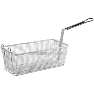 2 BRAND NEW SCRATCH AND DENT! 190FB1785 Pitco P6072184 Equivalent 17" x 8 1/4" x 6" Twin Fryer Basket with Front Hook. 2 Times Your Bid! 