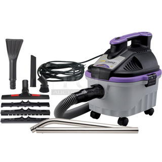 BRAND NEW SCRATCH AND DENT! ProTeam 107128 4 Gallon ProGuard 4 Portable Wet / Dry Vacuum Cleaner with Tool Kit. 120 Volts, 1 Phase. 