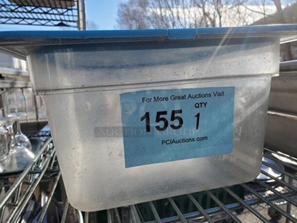 Plastic Food pan W/ lid  - Image 1 of 2