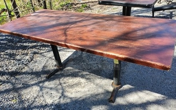 Solid Wood Table W/ Base 30X72 - Image 2 of 2