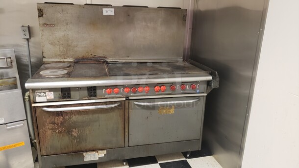 63" Electric Range, 2 Standard Ovens, 2 French Plates and 36" Griddle. 3 PH Not Tested (Location 1) - Image 1 of 4