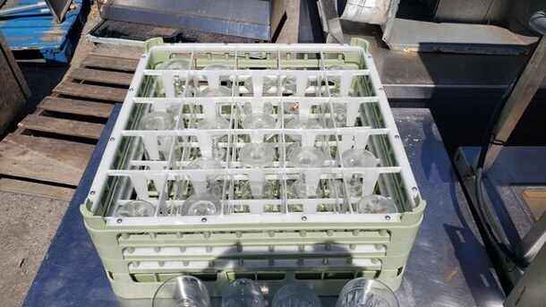 Lot of 25 Miscellaneous Glasses and a 25-Compartment Glass Rack! - Image 2 of 2