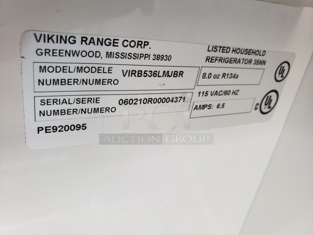 Beautiful Viking 36" Column Refrigerator! Very nice condition!

115 V
60 Hz
6.5 A - Image 6 of 6