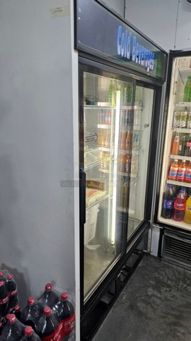 True GDM-47 54 1/8" Refrigerated Sliding Glass Door Merchandiser. Contents inside not included. - Image 2 of 3