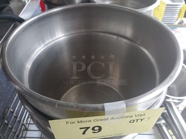 10" Stainless steel round container BIDX3 - Image 2 of 3