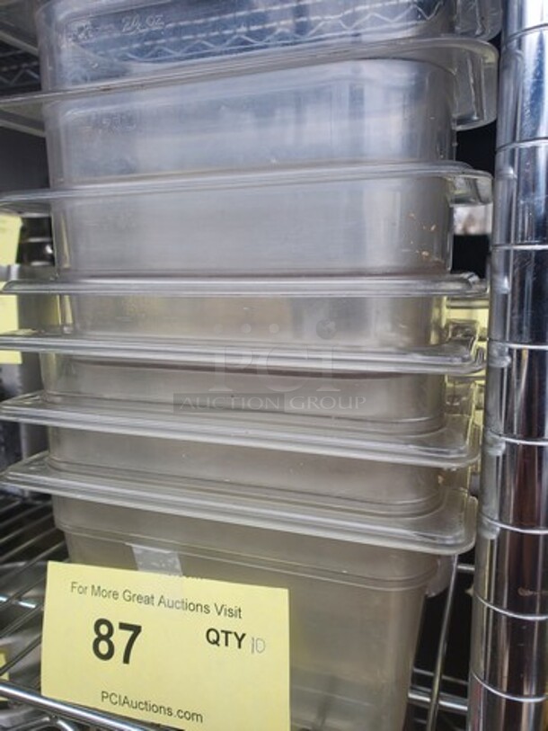 Winco Clear Plastic Pan 1/4X4in 10XBID - Image 4 of 4