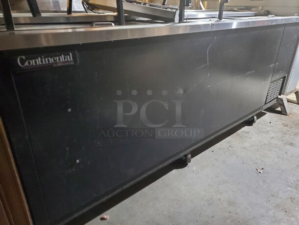 Continental Refrigerator CBC95 95" Black Horizontal Bottle Cooler 115V Very nice condition! - Image 1 of 3