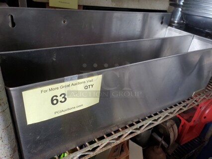 21-Inch Double Tier Speed Rail - Stainless Steel Liquor Bottle Holder 21X9X6