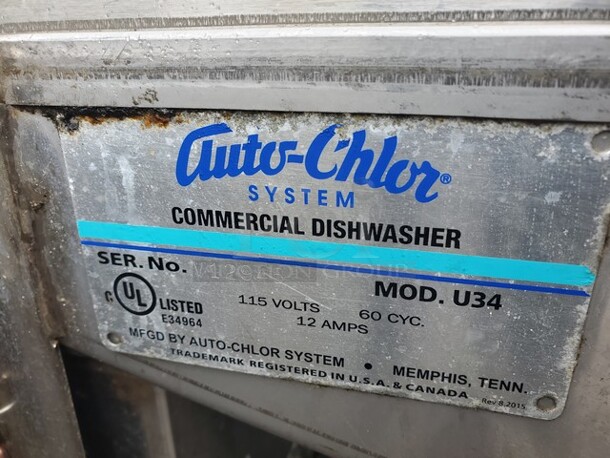 Auto Chlor System U34 dishwasher machine|115V|23"X28"X34"|Very nice condition! - Image 6 of 7