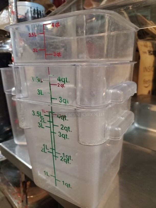 Cambro® Square Food Storage Containers - 4 Quart, Clear BIDX4 - Image 3 of 3