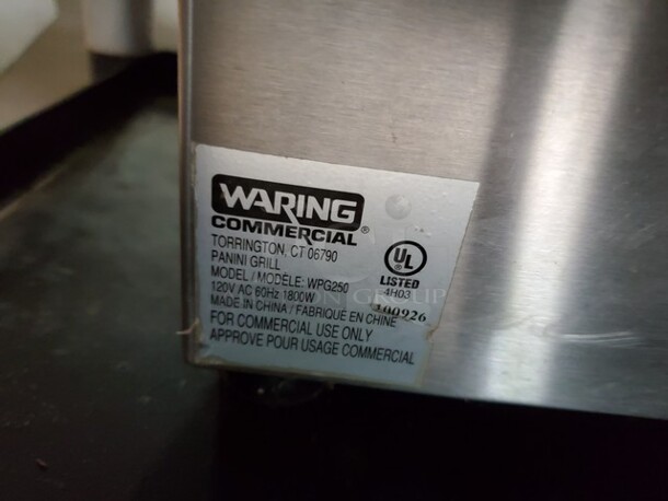 Waring Commercial Panini Grill
Good Working Condition - Image 5 of 6