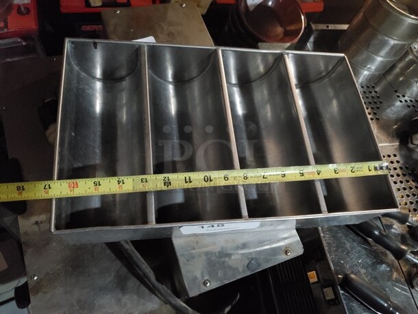 Stainless Steel 4 Compartment Cutlery Bin - Image 2 of 3