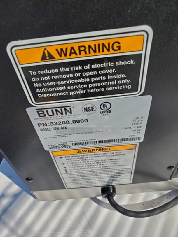 Bunn VPR Coffee Maker. Excellent Condition - Image 3 of 4