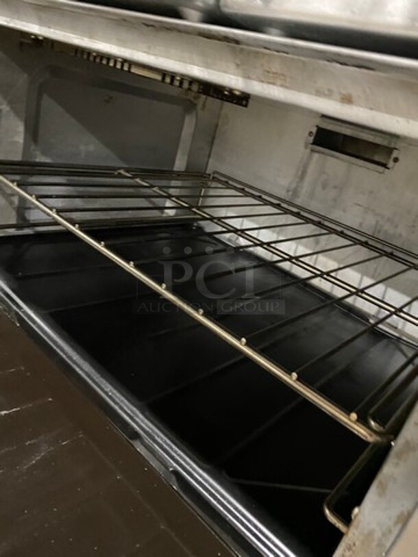 Sunfire Commercial Natural Gas Powered 6 Burner Stove! With Raised Back Splash And Salamander Shelf! With Oven Underneath! All Stainless Steel! On Casters! - Image 8 of 9