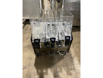 Elmeco FC3 Stainless Steel Commercial Countertop 3 Hopper Slushie. 115 Volts, 1 Phase. 25x24x28. 