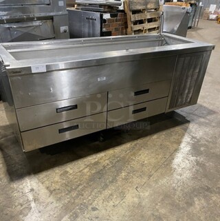 Delfield Stainless Steel Sandwich Prep Table With 4 Drawers! MODEL F18MC85 SN: 1612150000178 115V 1PH